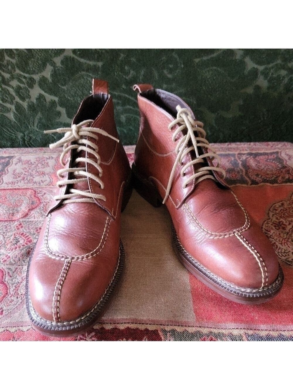 Men's COLE HAAN Country Lace Up British Tan Ankle Chukka Oxford Boots Size 8D